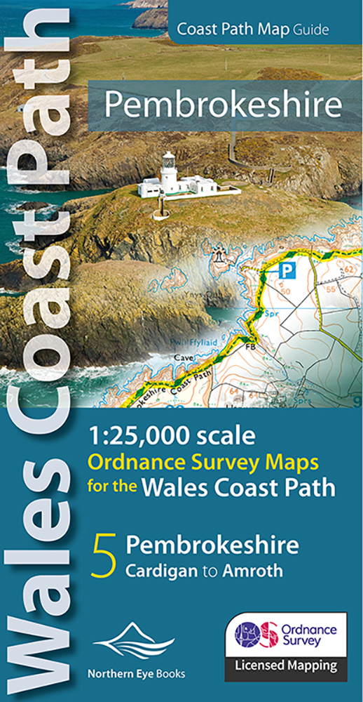 Ordnance Survey 1:25,000 Explorer mapping atlas for the Pembrokeshire Coast section of the Wales Coast Path