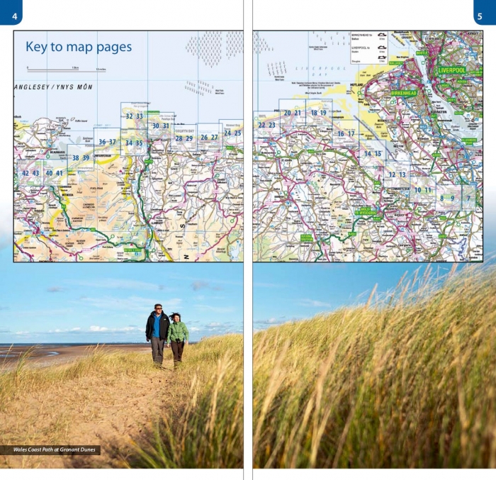 Large scale Ordnance Survey mapping of the Wales Coast Path - North Wales Coast - Overview map
