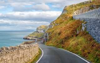 Coast road on the Great Orme, North Wales