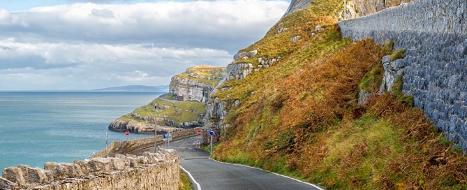 Coast road on the Great Orme, North Wales