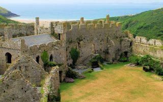 Wales Coast Path: Manorbier Castle, Pembrokeshire