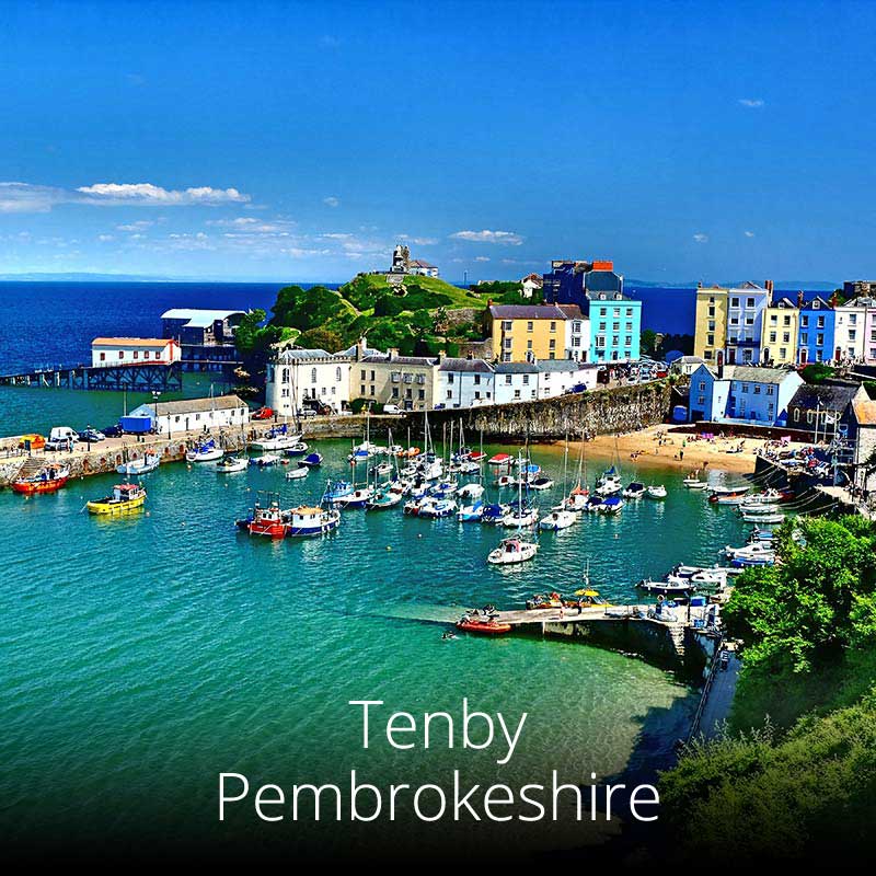Brightly painted Tenby is a popular honeypot on the Wales Coastal Path in Pembrokeshire